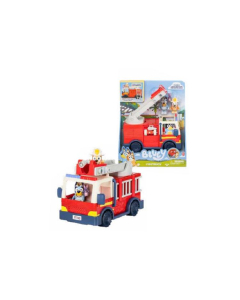 Bluey- Bluey's Firetruck - Camiá³N De Bomberos Con 2 Figuras, Firefighter Bingo Y