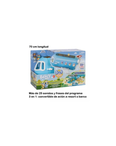 Bluey Avion Holiday Escape 3 En1 Transformable + 2 Figuras