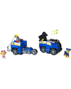 Vehiculo Que Se Transforma 2 En 1 Con Lanzador + 2 Figuras Incluidas