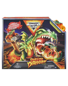 Monster Jam Dragon Playset -Vehículo A Escala 1:64 Con Pista Y Rampa