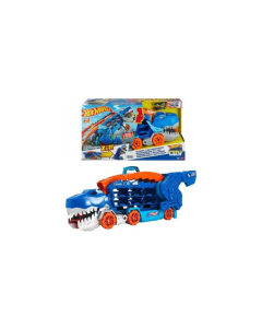 PISTA HOT WHEELS CITY SUPER REMOLQUE DE T-REX