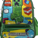 Mochila Escolar Con Carro Minecraft 16 Pulgadas