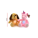 Peluche Perro Y Unicornio Con Luz 30 Cm.