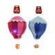 Cunero 30 Cm Globo Aerostático Con Luz 2 Colores